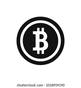 bitcoin sign. vector illustration on white isolated background