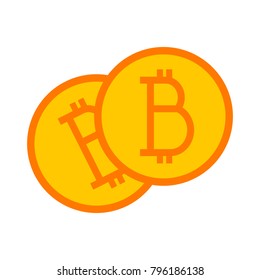 Bitcoin Simple Symbol Vector Illustration Graphic Design