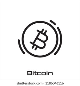bitcoin simple vector icon