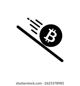 Bitcoin Sliding Down Slope - Cryptocurrency and Market Volatility