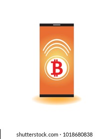 Bitcoin with smartphone for online payment