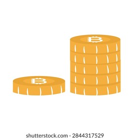 bitcoin stack coin cryptocurrency gold money finance wealth icon