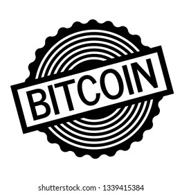 Bitcoin stamp on white