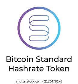 Bitcoin Standard Hashrate Token Kryptowährung Symbol. Symbol für BTCST-Token. Kryptowährungs-Vektorsymbol. Flache Vektorgrafik - Vektorgrafik