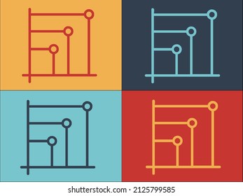 Bitcoin Statistics Logo Template, Simple Flat Icon of bitcoin,business,graph