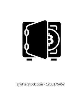 Bitcoin Storage icon in vector. Logotype