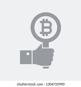 Bitcoin supporter concept icon