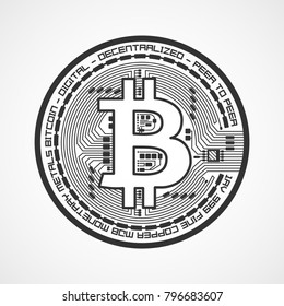 Bitcoin symbol. Cryptocurrency concept. Financial concept Virtual money