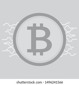 Bitcoin symbol,  Bitcoin is crytocurrency create in new technology, Bitcoin vector for web design.