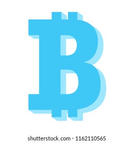 Bitcoin symbol hand drawn 3d look vector illustration, finance, economical, crisis, currency, digital currency crisis, digital money concepts