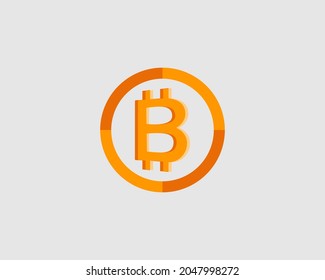 Bitcoin symbol icon for future internet world money. Safe and reliable currency symbols Vector isolated on background