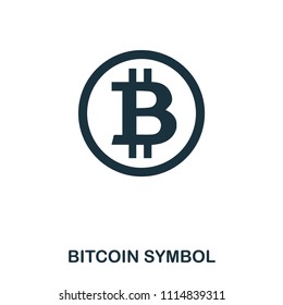 Bitcoin Symbol icon. Mobile app, printing, web site icon. Simple element sing. Monochrome Bitcoin Symbol icon illustration.