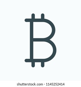 Bitcoin symbol icon. Bitcoin sign vector icon