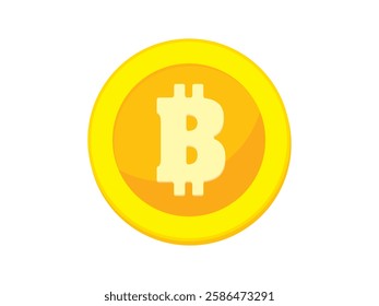 Bitcoin symbol icon vector illustration