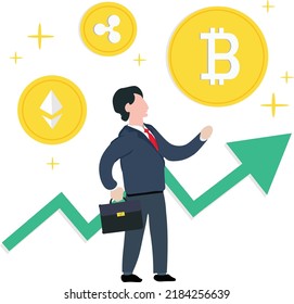 Bitcoin, symbol, illustrator template, business, investment, corporate