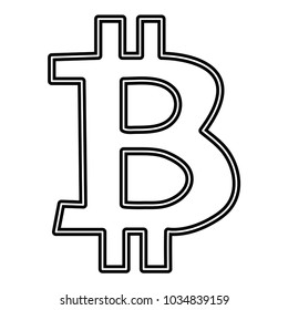 BITCOIN SYMBOL ISOLATED ON WHITE BACKGROUND VECTOR ILLUSTRATION