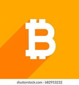 bitcoin symbol on orange background