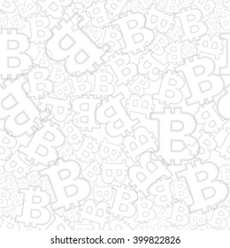 Bitcoin symbol seamless pattern.