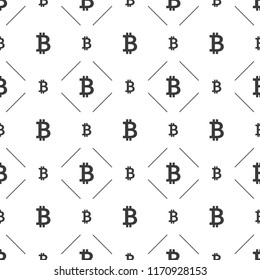 Bitcoin Symbol Seamless Pattern Background