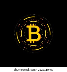 
Bitcoin symbol template. The currency of the future Internet. Digital coin online technology. Cryptocurrency with Bitcoin gold coin for website. Mining and extracting bitcoin vector illustration