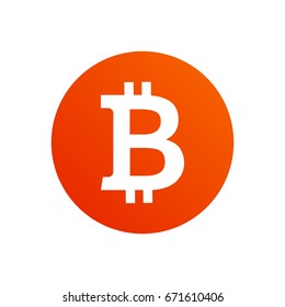 Bitcoin symbol vector. bit coin icon illustration