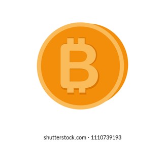 Bitcoin symbol  vector design.
