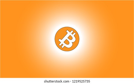 Bitcoin symbol, vector design