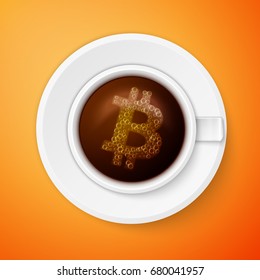 Bitcoin symbol. Vector icon.
