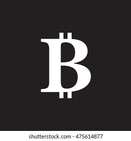 Bitcoin symbol. vector icon, solid logo illustration, pictogram isolated on black