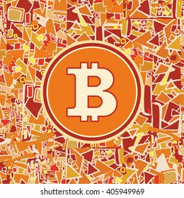 Bitcoin symboon decorative abstract  background