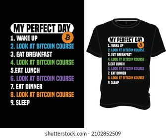 Bitcoin t shirt design graphic vector