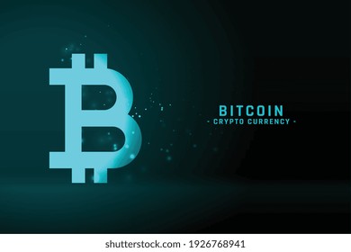 bitcoin technology background in glowing blue color