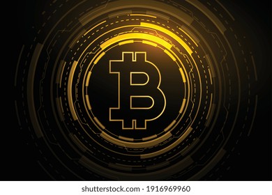 bitcoin technology crypto currency blockchain concept design