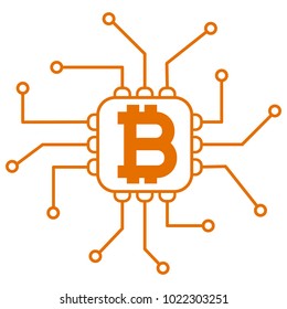 Bitcoin Technology – stock vector