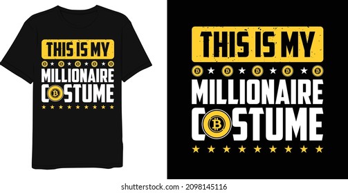 Bitcoin Text Graphic Bitcoin T-shirt Design Template