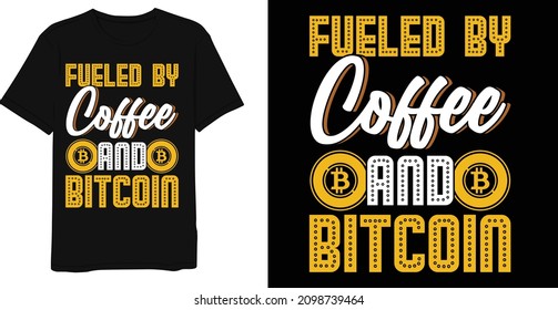 Bitcoin Text T-Shirt Design Template