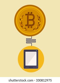 bitcoin trading design, vector illustration eps10 graphic 
