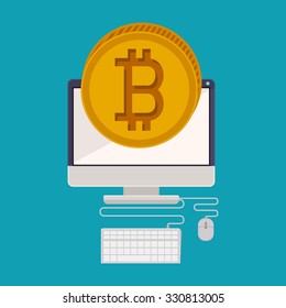 bitcoin trading design, vector illustration eps10 graphic 