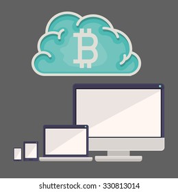bitcoin trading design, vector illustration eps10 graphic 