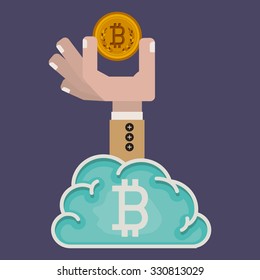 bitcoin trading design, vector illustration eps10 graphic 