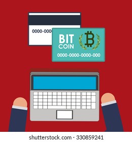 bitcoin trading design, vector illustration eps10 graphic 