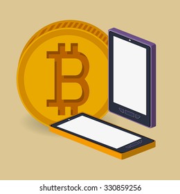 bitcoin trading design, vector illustration eps10 graphic 