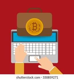 bitcoin trading design, vector illustration eps10 graphic 