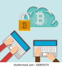 bitcoin trading design, vector illustration eps10 graphic 