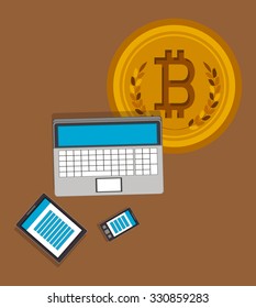 bitcoin trading design, vector illustration eps10 graphic 
