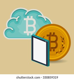 bitcoin trading design, vector illustration eps10 graphic 