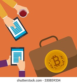 bitcoin trading design, vector illustration eps10 graphic 