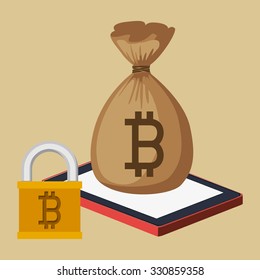 bitcoin trading design, vector illustration eps10 graphic 