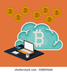 bitcoin trading design, vector illustration eps10 graphic 