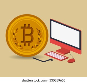 bitcoin trading design, vector illustration eps10 graphic 